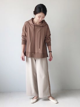 「ラブアンドピース2020」｜「アイテム（バレエシューズ）」を使った、Bou Jeloudさん（レディース・160cm）の秋コーディネート