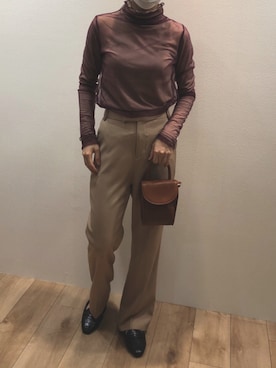 「Bab（バブ）のアイテム」を使った、Bou Jeloudさん（レディース・163cm）の秋コーディネート