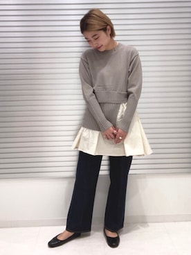 「ラブアンドピース2020」｜「アイテム（チュニック）」を使った、Bou Jeloudさん（レディース・158cm）の秋コーディネート