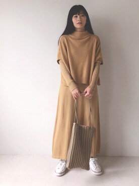 「ラブアンドピース2020」｜「アイテム（ワンピース/ドレス）」を使った、Bou Jeloudさん（レディース・158cm）の秋コーディネート