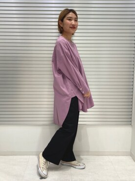「Bou Jeloud（ブージュルード）のアイテム（チュニック）」を使った、Bou Jeloudさん（レディース・158cm）の秋コーディネート