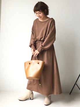 Bou Jeloudさん（レディース・154cm）の秋コーディネート