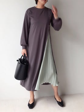 「Bou Jeloud（ブージュルード）のアイテム（バレエシューズ）」を使った、Bou Jeloudさん（レディース・170cm）の秋コーディネート