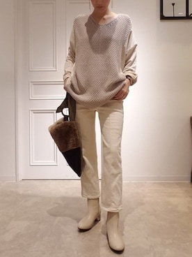 「ページュ」｜Bou Jeloudさん（レディース・166cm）の秋コーディネート