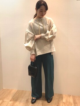 「秋のマイ旬スタイル」｜「アイテム（バレエシューズ）」を使った、Bou Jeloudさん（レディース・158cm）の秋コーディネート