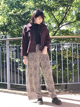 「Bou Jeloud（ブージュルード）のアイテム（その他アウター）」を使った、Bou Jeloudさん（レディース・163cm）の秋コーディネート