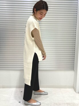 「Bou Jeloud（ブージュルード）のアイテム（バレエシューズ）」を使った、Bou Jeloudさん（レディース・158cm）の秋コーディネート