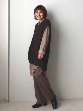 Bou Jeloudさん（レディース・154cm）の秋コーディネート