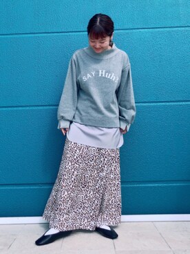「Bou Jeloud（ブージュルード）のアイテム（バレエシューズ）」を使った、Bou Jeloudさん（レディース・158cm）の秋コーディネート