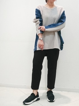 「Bou Jeloud（ブージュルード）のアイテム（スニーカー）」を使った、Bou Jeloudさん（レディース・158cm）の秋コーディネート
