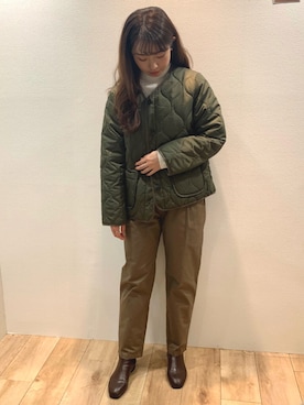 「キルティングコート」｜Bou Jeloudさん（レディース・158cm）の秋コーディネート