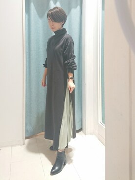 「Bab（バブ）のアイテム」を使った、Bou Jeloudさん（レディース・158cm）の秋コーディネート