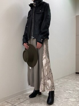 「Bou Jeloud（ブージュルード）のアイテム（その他アウター）」を使った、Bou Jeloudさん（レディース・157cm）の秋コーディネート