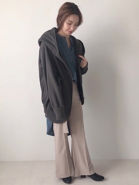 「Bou Jeloud（ブージュルード）のアイテム（チュニック）」を使った、Bou Jeloudさん（レディース・162cm）の秋コーディネート