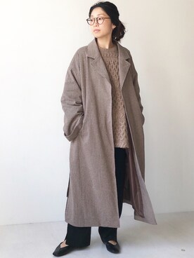 「Bou Jeloud（ブージュルード）のアイテム（バレエシューズ）」を使った、Bou Jeloudさん（レディース・160cm）の秋コーディネート