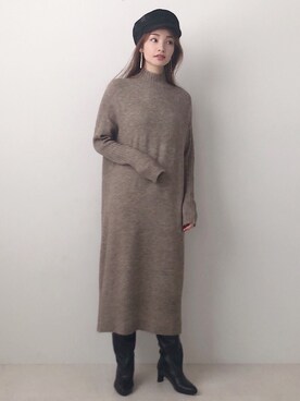 「Bou Jeloud（ブージュルード）のアイテム（アクセサリー）」を使った、Bou Jeloudさん（レディース・162cm）の秋コーディネート