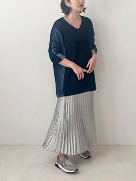 「Bou Jeloud（ブージュルード）のアイテム（スニーカー）」を使った、Bou Jeloudさん（レディース・165cm）の秋コーディネート