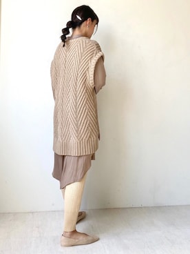 「Bou Jeloud（ブージュルード）のアイテム（チュニック）」を使った、Bou Jeloudさん（レディース・156cm）の秋コーディネート