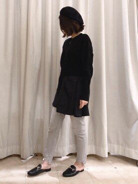 「Bou Jeloud（ブージュルード）のアイテム（チュニック）」を使った、Bou Jeloudさん（レディース・160cm）の秋コーディネート