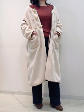 「ロングジャケット」｜「アイテム（モッズコート）」を使った、Bou Jeloudさん（レディース・156cm）の秋コーディネート