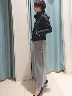 「Bou Jeloud（ブージュルード）のアイテム（その他アウター）」を使った、Bou Jeloudさん（レディース・158cm）の秋コーディネート