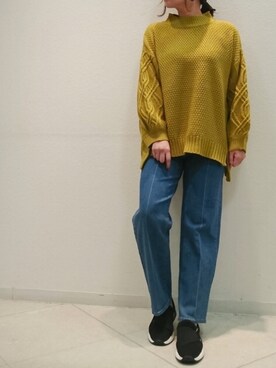 「Bou Jeloud（ブージュルード）のアイテム（スニーカー）」を使った、Bou Jeloudさん（レディース・158cm）の秋コーディネート