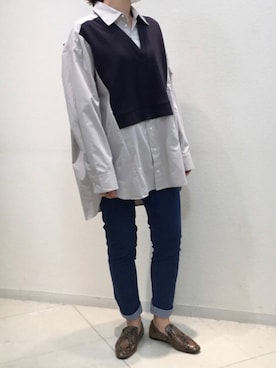 「Bou Jeloud（ブージュルード）のアイテム（チュニック）」を使った、Bou Jeloudさん（レディース・163cm）の秋コーディネート