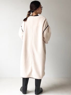 「アイテム（モッズコート、ホワイト系）」を使った、Bou Jeloudさん（レディース・160cm）の秋コーディネート