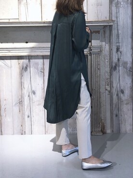 「Bou Jeloud（ブージュルード）のアイテム（チュニック）」を使った、Bou Jeloudさん（レディース・157cm）の秋コーディネート