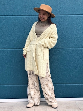 「Bou Jeloud（ブージュルード）のアイテム（帽子）」を使った、Bou Jeloudさん（レディース・148cm）の秋コーディネート