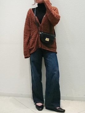 「Bou Jeloud（ブージュルード）のアイテム（バレエシューズ）」を使った、Bou Jeloudさん（レディース・158cm）の秋コーディネート