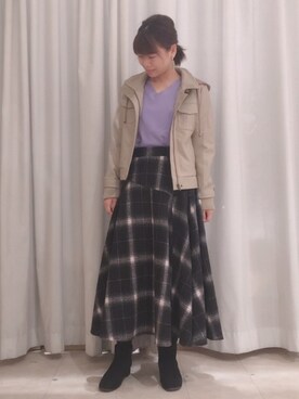 「Bou Jeloud（ブージュルード）のアイテム（その他アウター）」を使った、Bou Jeloudさん（レディース・162cm）の秋コーディネート
