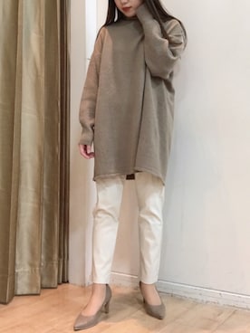 「Bou Jeloud（ブージュルード）のアイテム（チュニック）」を使った、Bou Jeloudさん（レディース・156cm）の秋コーディネート