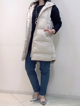 「Bou Jeloud（ブージュルード）のアイテム（チュニック）」を使った、Bou Jeloudさん（レディース・156cm）の秋コーディネート