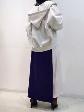 「Bou Jeloud（ブージュルード）のアイテム（ブルゾン）」を使った、Bou Jeloudさん（レディース・156cm）の秋コーディネート