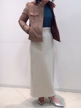 「Bou Jeloud（ブージュルード）のアイテム（その他アウター）」を使った、Bou Jeloudさん（レディース・156cm）の秋コーディネート