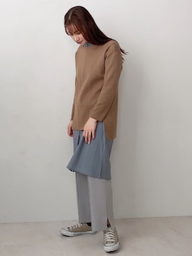 「Bou Jeloud（ブージュルード）のアイテム（チュニック）」を使った、Bou Jeloudさん（レディース・162cm）の秋コーディネート
