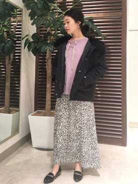「Bou Jeloud（ブージュルード）のアイテム（ブルゾン）」を使った、Bou Jeloudさん（レディース・163cm）の秋コーディネート