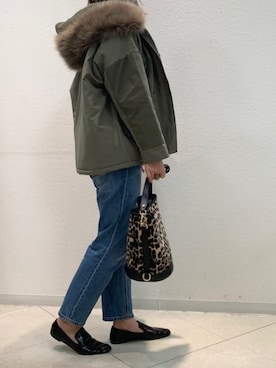 「Bou Jeloud（ブージュルード）のアイテム（ブルゾン）」を使った、Bou Jeloudさん（レディース・163cm）の秋コーディネート