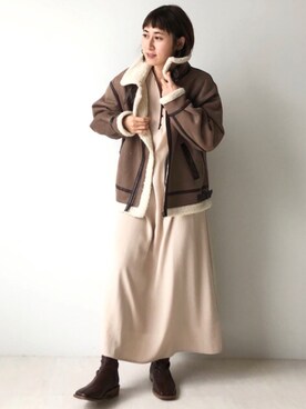 Bou Jeloudさん(レディース・154cm)の冬コーディネート