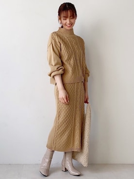 「Bab（バブ）のアイテム」を使った、Bou Jeloudさん（レディース・162cm）の冬コーディネート