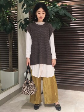 Bou Jeloudさん（レディース・163cm）の冬コーディネート