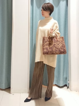 「Bou Jeloud（ブージュルード）のアイテム（チュニック）」を使った、Bou Jeloudさん（レディース・160cm）の冬コーディネート