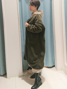 Bou Jeloudさん（レディース・158cm）の冬コーディネート