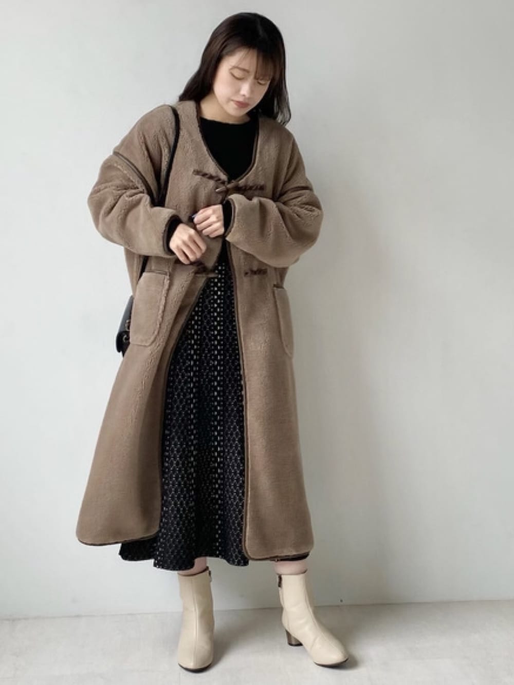 style operation【F】モッズコート ブラウン フリーサイズ 秋冬