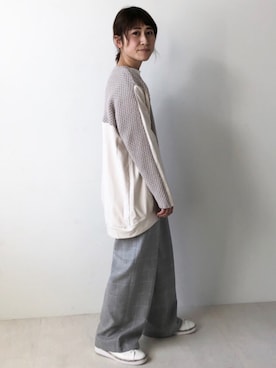 「Bou Jeloud（ブージュルード）のアイテム（スニーカー）」を使った、Bou Jeloudさん（レディース・154cm）の冬コーディネート