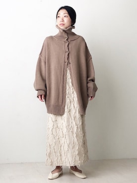 「Bou Jeloud（ブージュルード）のアイテム（バレエシューズ）」を使った、Bou Jeloudさん（レディース・160cm）の冬コーディネート