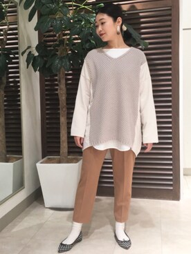 Bou Jeloudさん（レディース・158cm）の冬コーディネート