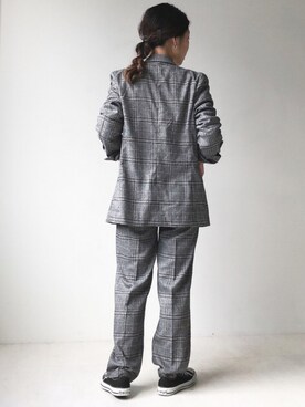 「ゆるコーデ」｜「アイテム（テーラードジャケット、その他）」を使った、Bou Jeloudさん（レディース・160cm）の冬コーディネート