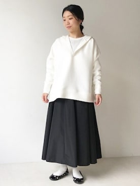「Bou Jeloud（ブージュルード）のアイテム（ブルゾン）」を使った、Bou Jeloudさん（レディース・160cm）の冬コーディネート